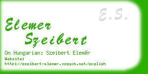 elemer szeibert business card