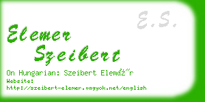 elemer szeibert business card